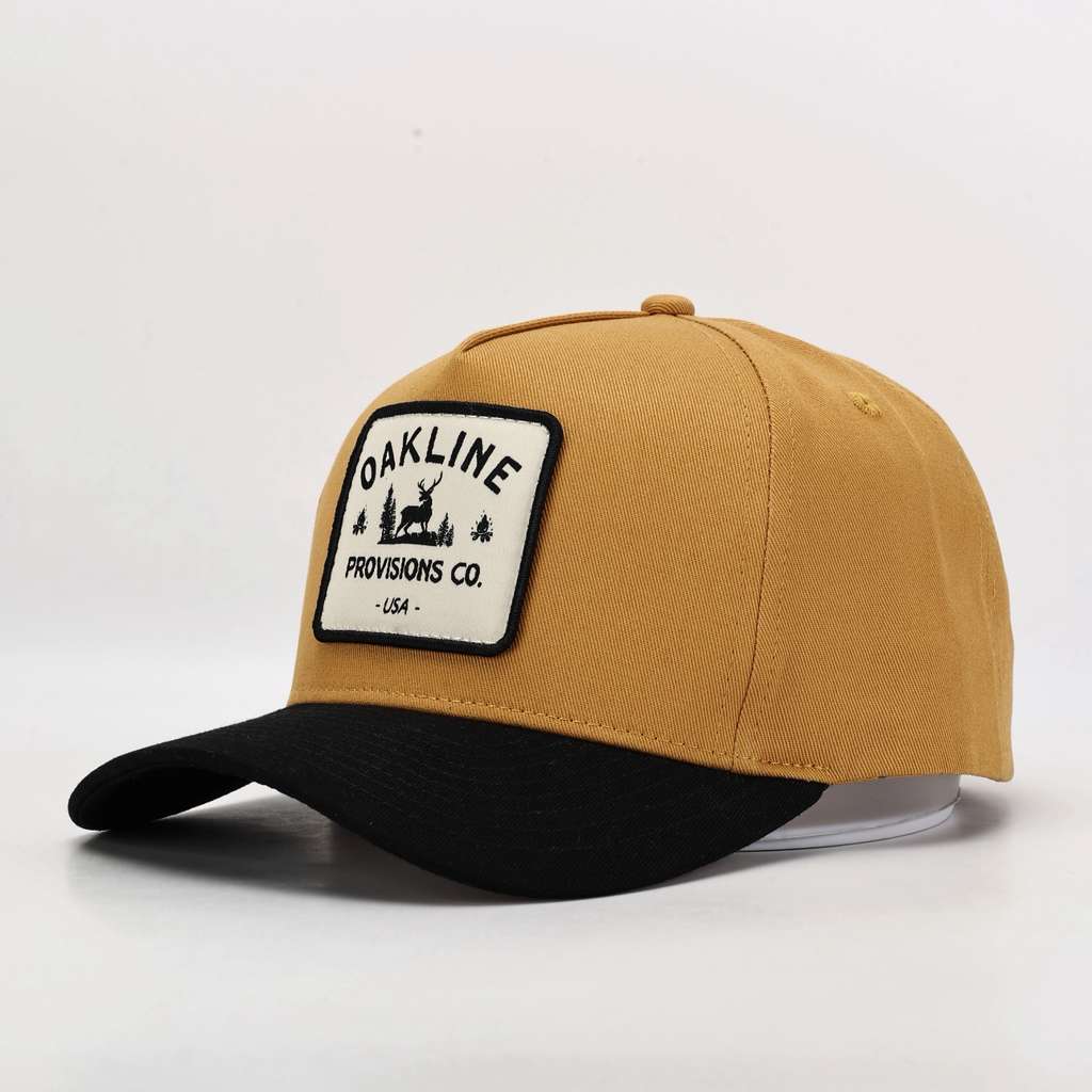 The Buck Patch Cap — Tan / Black Brim